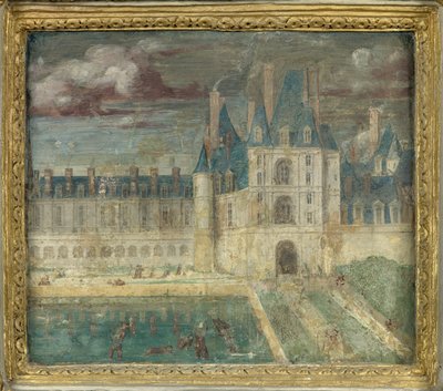 Vista do castelo de Fontainebleau por volta de 1535 a 1540 de Giovanni Battista Rosso Fiorentino