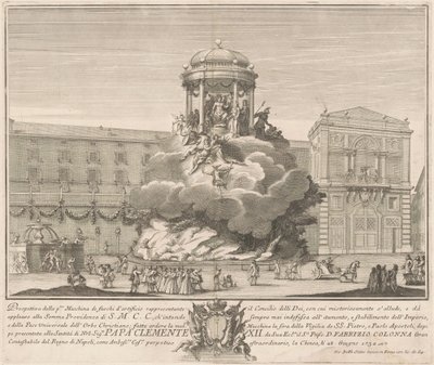 A Prima Macchina para a Chinea de 1732: O Conselho dos Deuses de Giovanni Battista Sintes, after Nicola Michetti