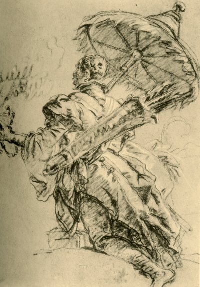 Um mouro com aljava e guarda-sol, 1752, 1928. de Giovanni Battista Tiepolo