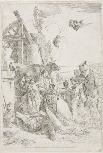 Adoração dos Magos, ca. 1740 de Giovanni Battista Tiepolo