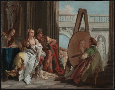 Alexandre, o Grande e Campaspe no Estúdio de Apeles de Giovanni Battista Tiepolo