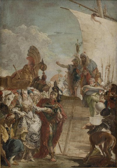 Anthony Leading Cleopatra a bordo de Giovanni Battista Tiepolo