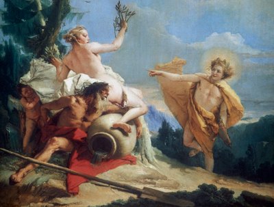 Apollo Perseguindo Daphne, c1755-1760 de Giovanni Battista Tiepolo