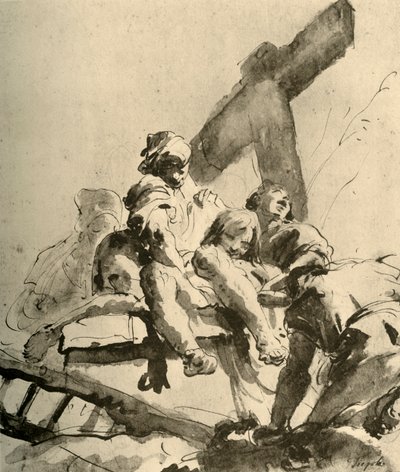 Descida da Cruz, meados do século XVIII, 1928 de Giovanni Battista Tiepolo