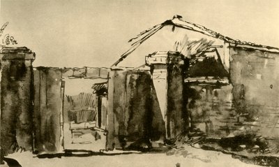 Entrada para um pátio, meados do século XVIII, 1928 de Giovanni Battista Tiepolo