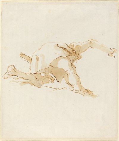 Figura em uma nuvem de Giovanni Battista Tiepolo