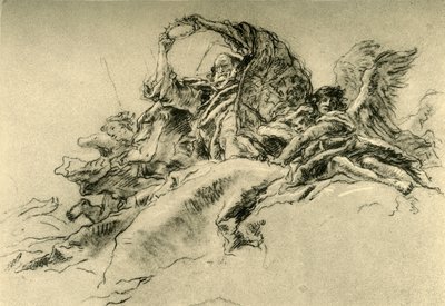 Deus Pai e Anjos, c1754, 1928 de Giovanni Battista Tiepolo