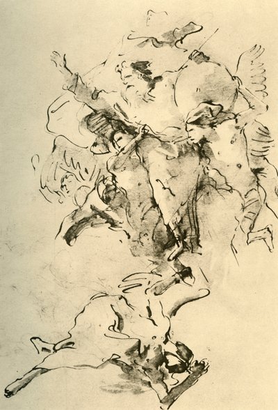Deus Pai cercado por anjos, 1758-1759, 1928 de Giovanni Battista Tiepolo