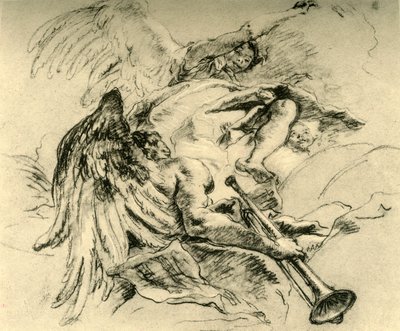 Grupo de Anjos, c1754, 1928 de Giovanni Battista Tiepolo