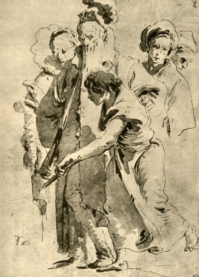 Grupo de Figuras, meados do século XVIII, 1928 de Giovanni Battista Tiepolo