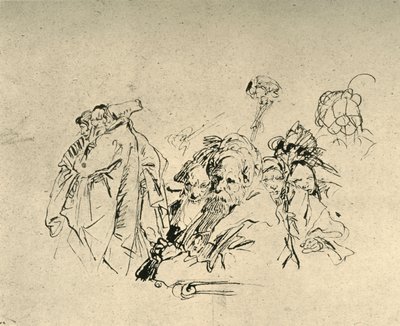 Grupo de Orientais, meados do século XVIII, 1928 de Giovanni Battista Tiepolo