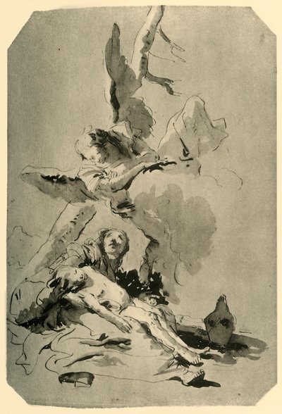 Hagar e Ismael, 1735, 1928 de Giovanni Battista Tiepolo