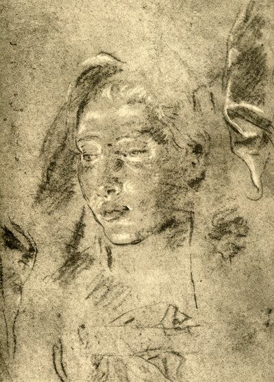 Cabeça de uma jovem, meados do século XVIII, 1928 de Giovanni Battista Tiepolo