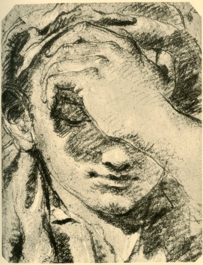 Cabeça de uma jovem, meados do século XVIII, 1928 de Giovanni Battista Tiepolo