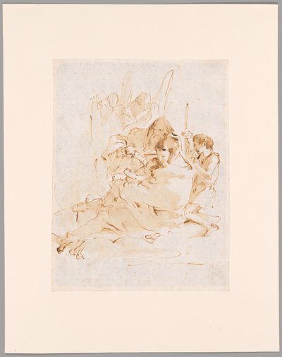 Sagrada Família com São João e dois anjos de Giovanni Battista Tiepolo