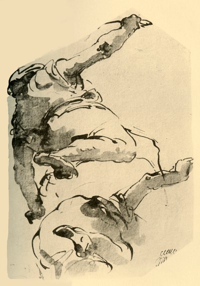 Figura ajoelhada, vista de trás, 1743-1744, 1928 de Giovanni Battista Tiepolo