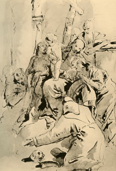 Madonna com os santos, meados do século XVIII, 1928 de Giovanni Battista Tiepolo