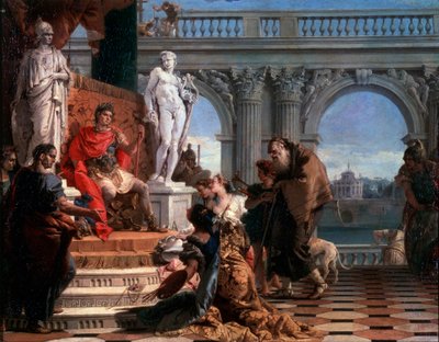 Mecenas apresentando as artes a Augusto, 1743. de Giovanni Battista Tiepolo