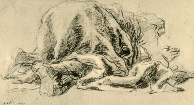 Homem prostrado em oração, 1765-1770, 1928 de Giovanni Battista Tiepolo