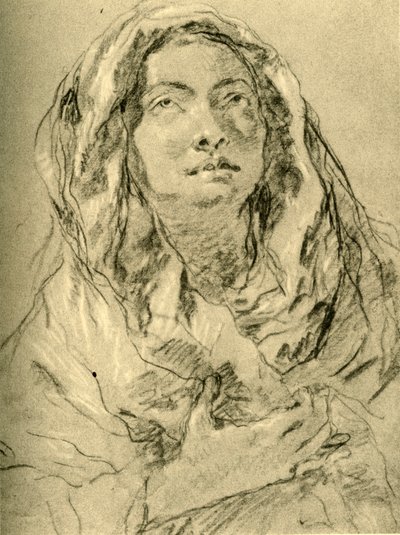 Mater Dolorosa, meados do século XVIII, 1928 de Giovanni Battista Tiepolo