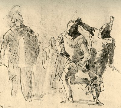 Minerva verifica a Ira de Aquiles, c1757, 1928 de Giovanni Battista Tiepolo