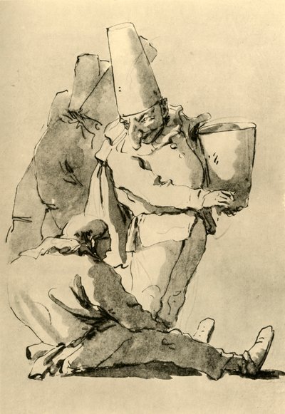 Pulcinelli, meados do século XVIII, 1928 de Giovanni Battista Tiepolo