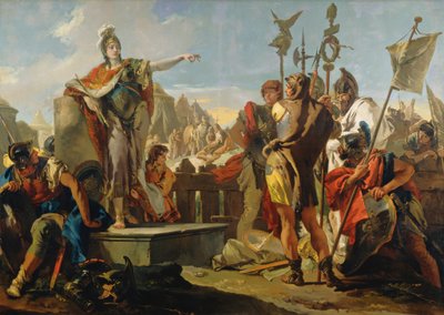 A rainha Zenóbia a dirigir-se aos seus soldados de Giovanni Battista Tiepolo