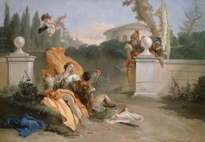 Rinaldo e Armida em seu jardim, 1742-45 de Giovanni Battista Tiepolo