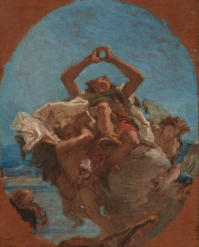 São Roque levado ao céu por anjos de Giovanni Battista Tiepolo