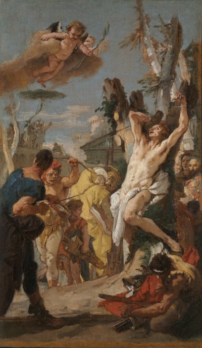 Estudo para o martírio de São Sebastião ..., 1739. de Giovanni Battista Tiepolo