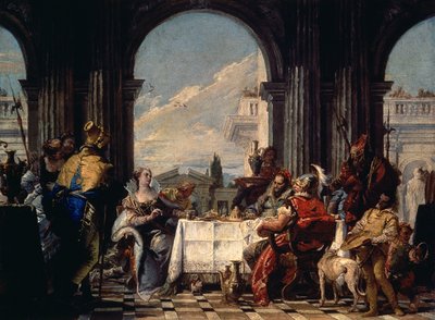 O Banquete de Antônio e Cleópatra, c.1744 de Giovanni Battista Tiepolo