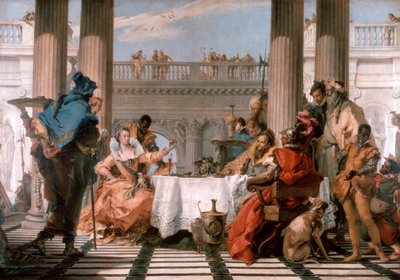 O banquete de Cleópatra, 1743-1744 de Giovanni Battista Tiepolo