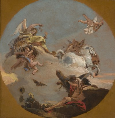 A Carruagem de Aurora, c.1734 de Giovanni Battista Tiepolo