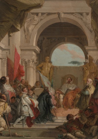 A investidura do bispo Harold como duque de Franconia, ca. 1751-52. de Giovanni Battista Tiepolo