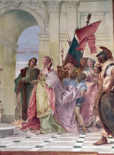A magnanimidade de Scipio, detalhe de Giovanni Battista Tiepolo