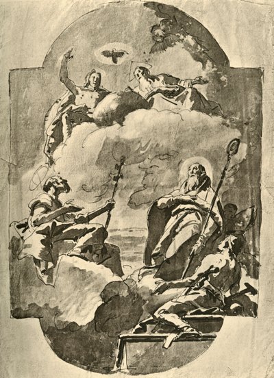 A Trindade e os Santos, meados do século XVIII, 1928 de Giovanni Battista Tiepolo