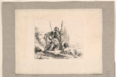 Três soldados e um menino, do Vari Capricci de Giovanni Battista Tiepolo