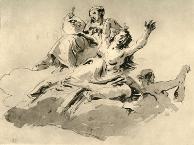 Três mulheres, meados do século XVIII, 1928 de Giovanni Battista Tiepolo