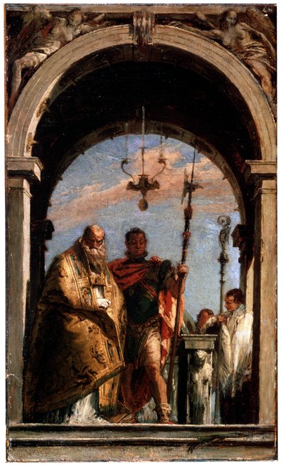 Dois Santos, 1740-1745. de Giovanni Battista Tiepolo