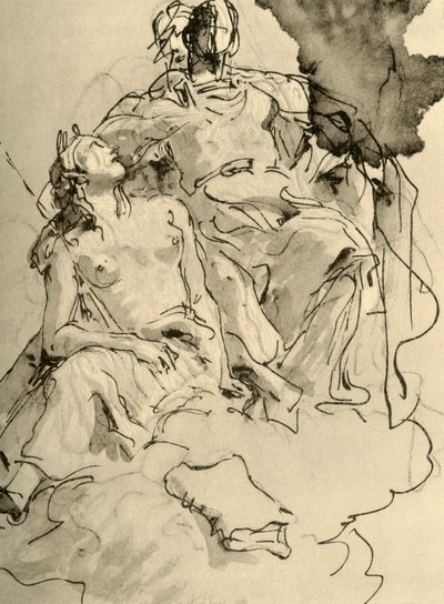 Duas mulheres, meados do século XVIII, 1928 de Giovanni Battista Tiepolo