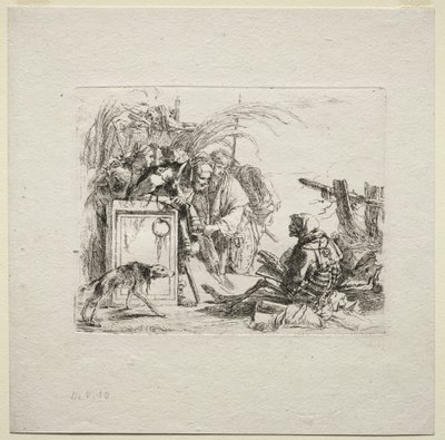 Vários Caprichos: Audiência Dada pela Morte, 1785. de Giovanni Battista Tiepolo