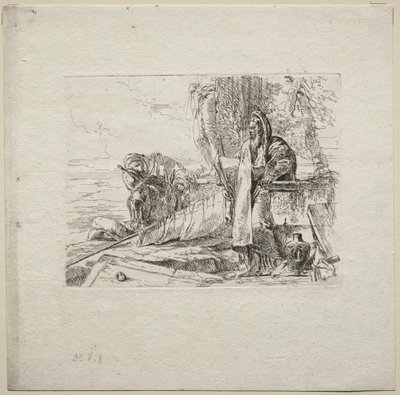 Vários Caprichos: O Filósofo Permanente com o Livro, 1785. de Giovanni Battista Tiepolo