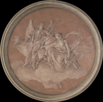Virtude e Abundância, 1760 (afresco transferido para a tela) de Giovanni Battista Tiepolo