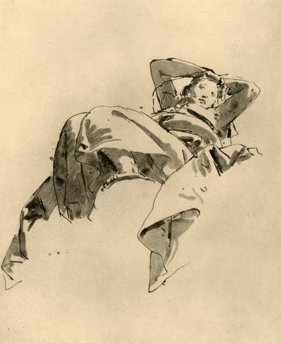 Mulher descansando, meados do século XVIII, 1928 de Giovanni Battista Tiepolo