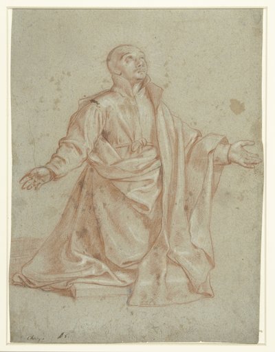 Santo Inácio de Loyola, em adoração de Giovanni Battista del Cairo