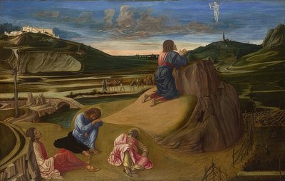 Cristo no jardim do Getsêmani. Por volta de 1465 de Giovanni Bellini