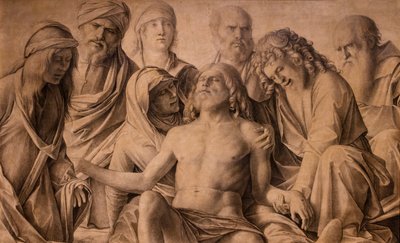 Lamentação de Cristo, cerca de 1485-1505 (têmpera sobre madeira) de Giovanni Bellini