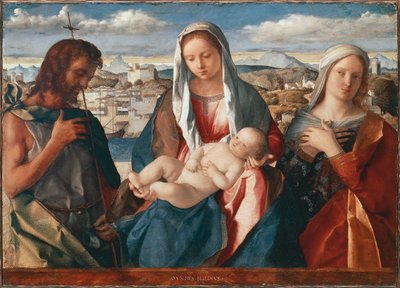 Madonna e Criança com São João Batista e um Santo de Giovanni Bellini