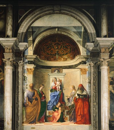 Madona entre quatro santos (fresco) de Giovanni Bellini