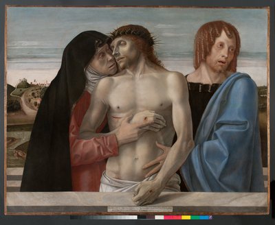 Pieta, c.1460 (tempera sobre madeira) de Giovanni Bellini